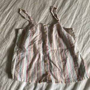 Madewell button front tank top